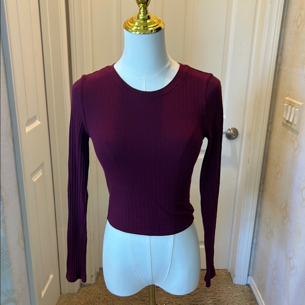 Women's Purple Long Sleeve Top
